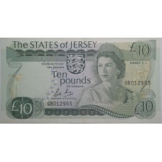 Bancnota de colectie 10£ - JERSEY  din anul 1976 1988