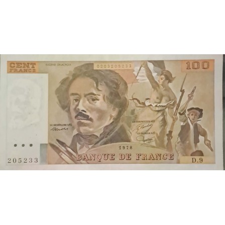 Bancnota de colectie Franta - 100 de franci din anul 1978