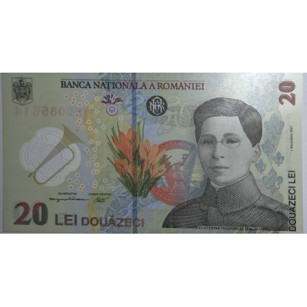 Bancnota de colectie 20 lei din anul 2021 