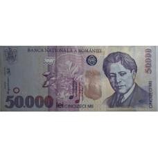 Bancnota de colectie 50.000 lei  din anul 2000 [ VIOARA ] in stare Exceptionala