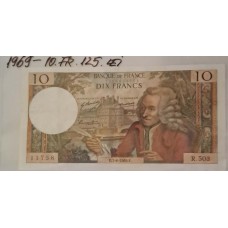 Bancnota de colectie 10 franci din anul 1969