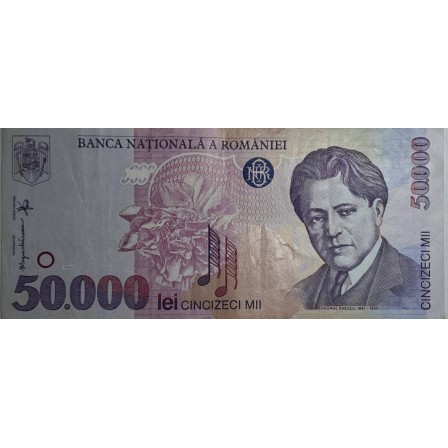 Bancnota de colectie 50.000 lei din anul 1996 [  HARTA ] in stare Exceptionala