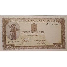 Bancnota de colectie CINCI SUTE DE LEI din anul 1942 UNC