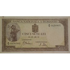 Bancnota de colectie 500 lei din anul 1942