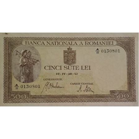 Bancnota de colectie 500 lei din anul 1942