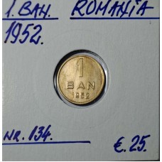 Moneda de colectie  1 Ban ROMANIA 1952 Nr. 134