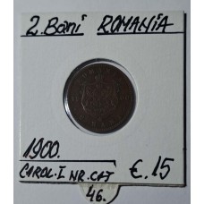 Moneda de colectie  2 Bani ROMANIA anul 1900 Carol l Nr.46 in catatogul monedelor Romanesti 