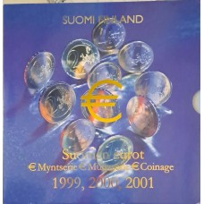 Suomi Finlanda - Set euro finlandezi din anii 1999, 2000, 2001 UNC