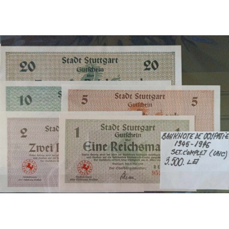 Banknote de Ocupatie 1945 -1946 SET COMPLET UNC