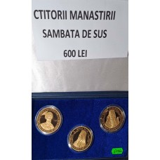 Set cu 3 Medalii de colectie CTITORII MANASTIRII SAMBATA DE SUS