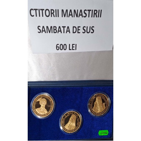 Set cu 3 Medalii de colectie CTITORII MANASTIRII SAMBATA DE SUS