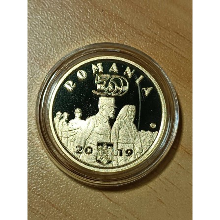 Moneda PROOF de colectie 50 bani 2019  REGINA MARIA