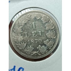 Moneda de colectie 1 leu 1870