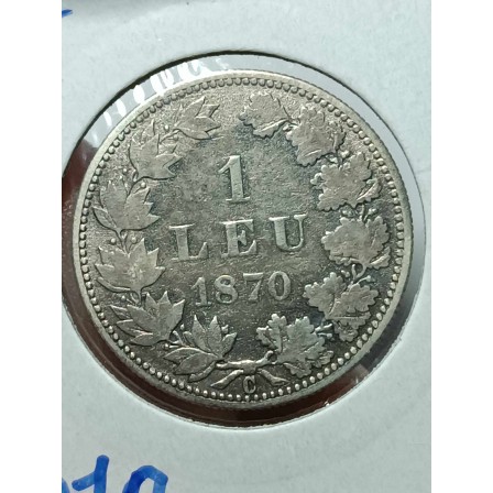 Moneda de colectie 1 leu 1870