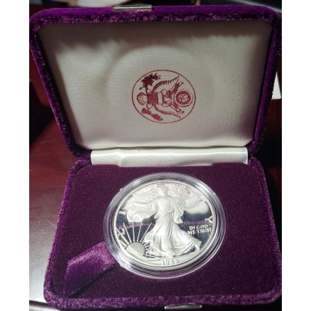 Moneda de colectie 1$ Vultur American de argint din 1988