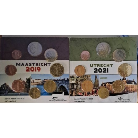 Set euro anul 2019 2021 Olanda UNC
